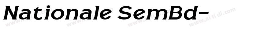 Nationale SemBd字体转换